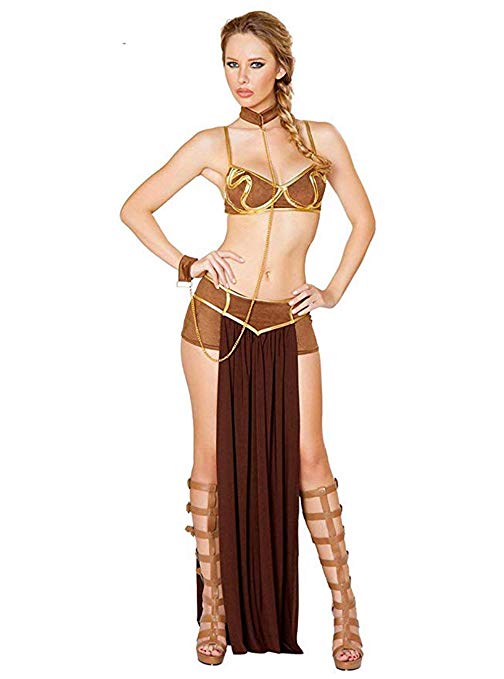 disfraz mujer princesa leia esclava star wars jabba cosplay