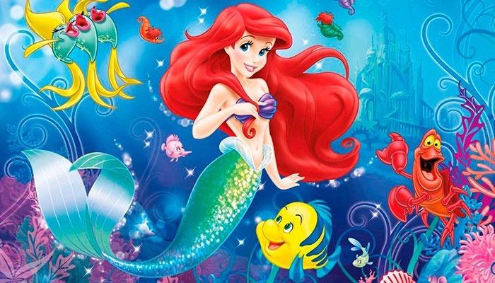 Ariel la sirenita sebastian flounder cantan bajo del mar